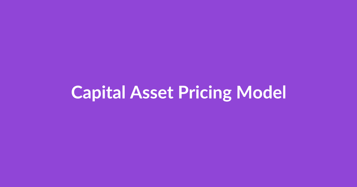 Capital Asset Pricing Model